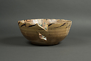 Bowl, Earthenware; polychrome decoration under glaze, incised (buff ware)