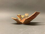 Bowl, Earthenware; red slip, black and white slip decoration under glaze