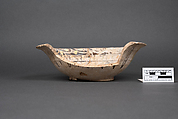 Bowl, Earthenware; underglaze painted in polychrome pigments under
 transparent glaze (buff ware)