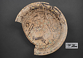 Bowl, Earthenware; underglaze painted in polychrome pigments under
 transparent glaze (buff ware)