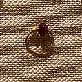 Earring, Gold and garnet
