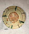 Two Imitation Splashware Bowls, Earthenware; white slip, incised and splashed with polychrome glazes under transparent glaze (sgraffito ware)