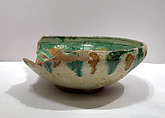 Two Imitation Splashware Bowls, Earthenware; white slip, incised and splashed with polychrome glazes under transparent glaze (sgraffito ware)