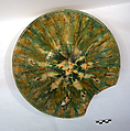 Bowl, Earthenware; white slip, incised and splashed with polychrome glazes under a transparent glaze (sgraffito ware)