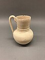 Ewer, Earthenware; slip covered and unglazed