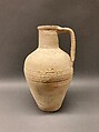 Ewer, Earthenware: slip covered and unglazed