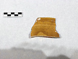 Ceamic Fragment, Earthenware; white slip, incised and splashed with polychrome glazes under transparent glaze (sgraffito ware)