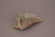 Fragment of a Waster, Earthenware; white gritty body under bluish glaze