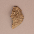 Ceramic Fragment, Earthenware; molded and unglazed