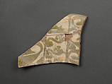 Fragment of a Bowl, Earthenware; white slip, green slip decoration, imitation luster, glaze