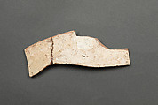 Fragments of a Bowl, Earthenware; reddish body,  white slip, purple decoration under glaze