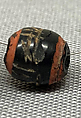 Stone Beads, Stone, probably jet; painted and incised
