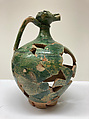 Ewer, Earthenware; slip-covered under monochrome glaze