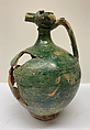 Ewer, Earthenware; slip-covered under monochrome glaze