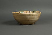 Bowl, Earthenware; slip covered with polychrome slip decoration, under transparent glaze