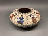 Bowl, Stonepaste; overglaze painted, so-called "mina'i" ware