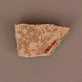 Stucco Fragment, Stucco (mortar); carved, painted