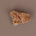 Stucco Fragment, Stucco (mortar); carved, painted