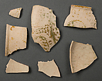 Ceramic Fragment, Stonepaste; luster-painted on an opaque white glaze