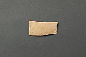 Ceramic Fragment, Earthenware; white slipped, slip painted under a colorless glaze