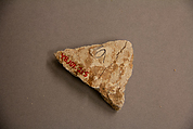 Stucco Fragment, Stucco; carved and painted