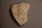 Stucco Fragment, Stucco; carved and painted