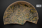 Bowl, Earthenware; polychrome slip under transparent glaze