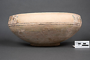 Bowl, Earthenware; polychrome slip under transparent glaze