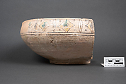 Bowl, Earthenware; polychrome slip under transparent glaze