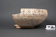 Bowl, Earthenware; polychrome slip under transparent glaze