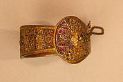 Anklet, Silver sheet with filigree