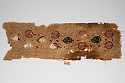Textile Fragment, Wool, linen; plain weave, tapestry weave