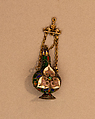 Flask, Gold; enameled
