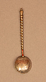 Spoon, Silver, parcel-gilt