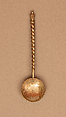 Spoon, Silver, parcel-gilt