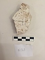 Stucco Fragment, Stucco; carved and painted