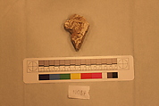 Stucco Fragment, Stucco; carved and painted