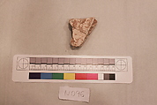 Stucco Fragment, Stucco; carved and painted