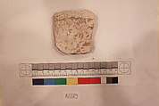 Stucco Fragment, Stucco; carved, painted
