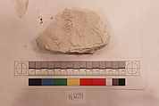 Stucco Fragment, Stucco (bottom is mortar or plaster?); carved, painted