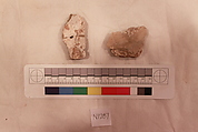 Stucco Fragment, Stucco (white mortar); carved, painted
