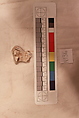 Stucco Fragment, Stucco (mortar); carved, painted