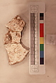 Stucco Fragment, Stucco (mortar); carved, painted