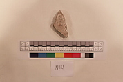 Stucco Fragment, Stucco; carved and painted