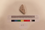 Stucco Fragment, Stucco; carved and painted