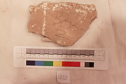 Stucco Fragment, Stucco (mortar); carved, painted