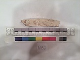Stucco Fragment, Stucco (mortar); carved, painted