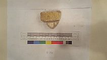 Stucco Fragment, Stucco (mortar); carved, painted