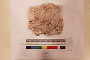 Stucco Fragment, Stucco (mortar); carved, painted