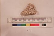 Stucco Fragment, Stucco; carved, painted